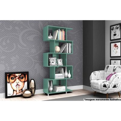 Estante Livreiro de Escritório ESM209 c/ 5 Nichos Oliva - Movelbento