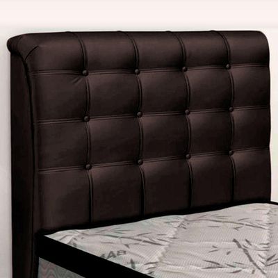 Cabeceira Cama Box Solteiro Ciara 90cm Botonê Com Frame Suede Marrom