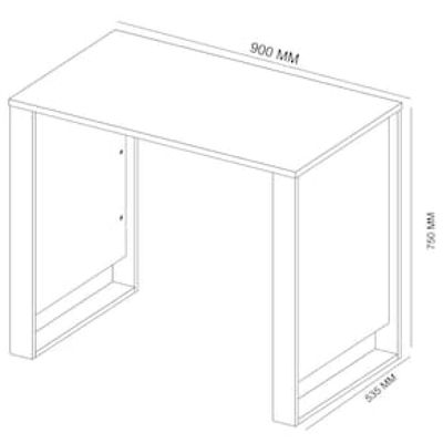 Mesa de Escritório Demóbile Lume em MDP Branco