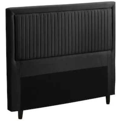 Cabeceira para Cama Casal Dobuê Berlim em Tecido Velopus Preto