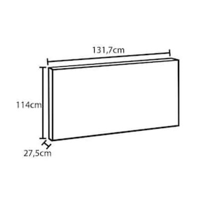 Cabeceira para Cama Box Solteiro Barreto Talismã com Nicho Branco