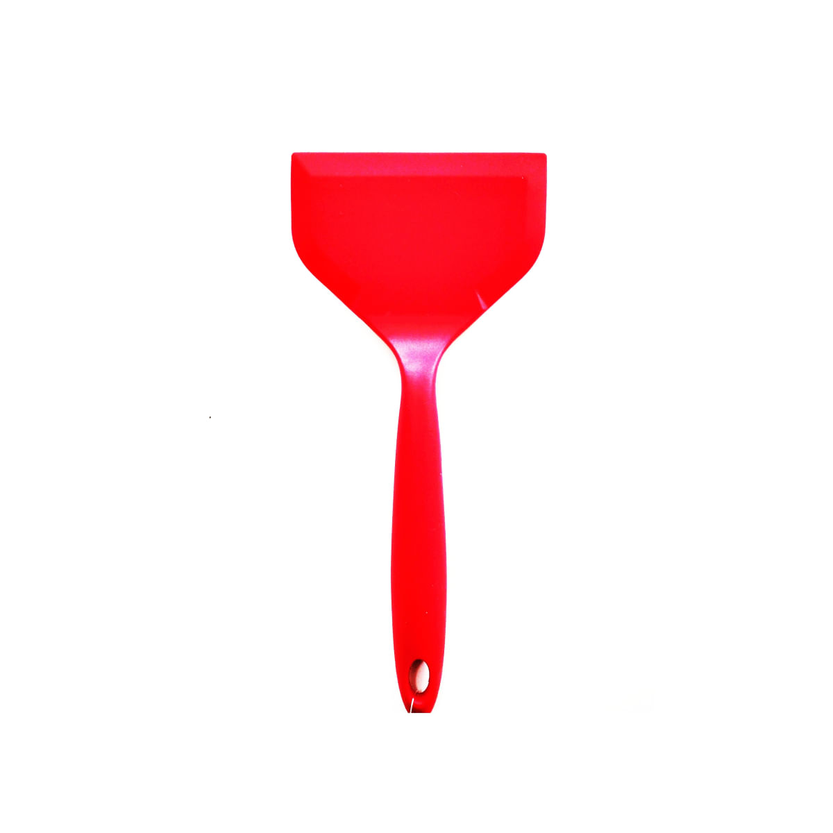 Duas Espátula Larga Cabo Maciço 25,8cm em  Silicone Vermelho UnyHome.