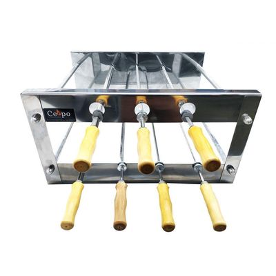 Churrasqueira Rotativa Cerpo 07 Espetos Dupla Inox