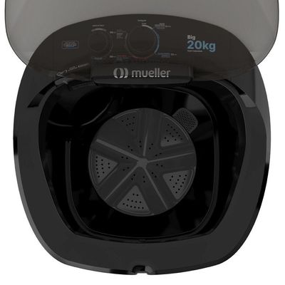Lavadora Semiautomática Tanquinho Mueller 20kg Big Preto 220 V