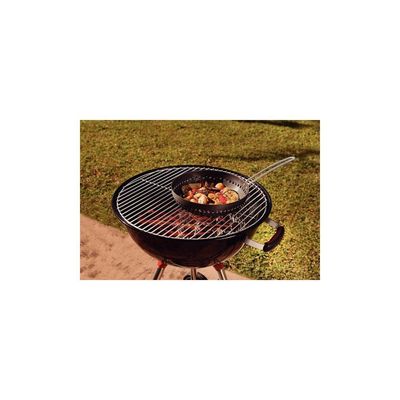 Grelha Wok Furada Tramontina Churrasco Em Alumínio Anodizado Com Cabo 26 Cm Tramontina
