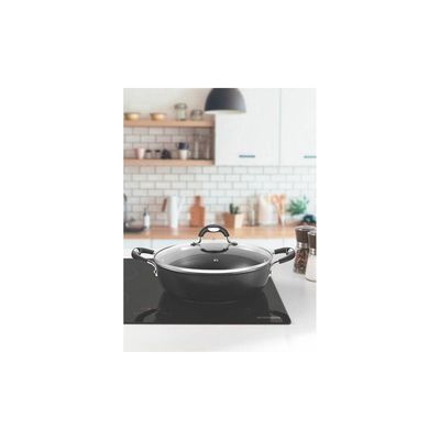 Arrozeira Tramontina Mônaco Induction Alumínio Antiaderente Starflon Preto 28 Cm 4,2 L Tramontina