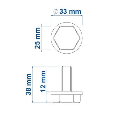 Parafuso Sextavado M10x26 Mm Tramontina Para Cortador De Grama Ce35m2 E Ce35p Tramontina