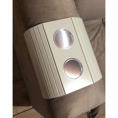 Esteira para Braço de Sofá com Porta Copos Kit 2un Nude