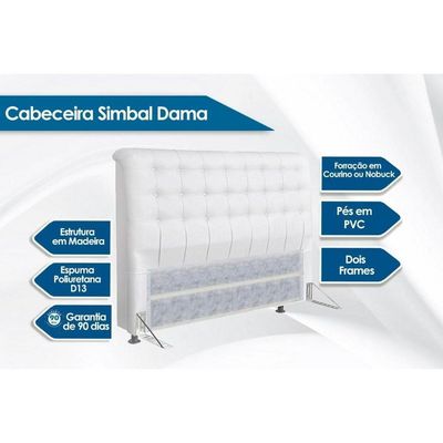 Cama Box Queen Crc + Colchão Ortopédico Light Ortobom + Cabeceira Dama Queen Size - Courano Cacau