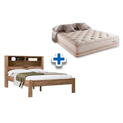 Colchão Casal Scotland Maxspring Herval + Cama Invicta Atacama
