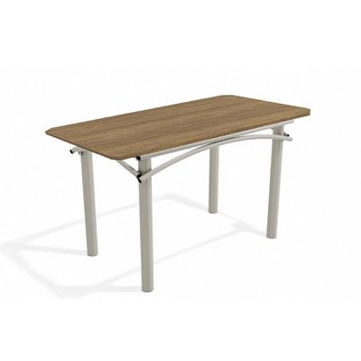 Mesa De Cozinha Elba C/ Tampo 1,60cm Niquel/nogueira - Kappesberg