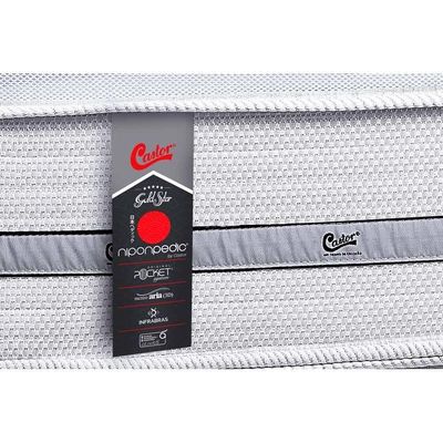 Colchão King Molas Pocket Ensacadas Magnético C-vibro Massagem C- Niponpedic (193x203x32) - Castor