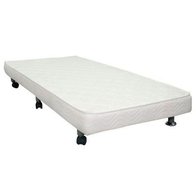 Cama Box C/Auxiliar Conjugado Solteiro: Colchão Ortopédico Courano Bianco (88X188) Ortobom