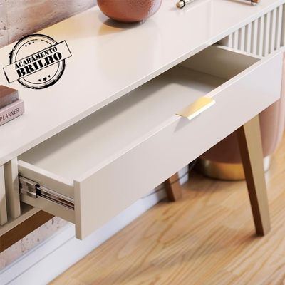 Aparador Para Sala 136 Cm Com Gaveta Riv1525 Off White Clb Off White