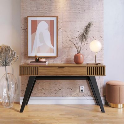 Aparador Para Sala 136 Cm Com Gaveta Riv1525 Noce Milano Clb Noce Milano