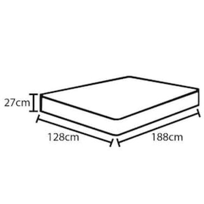 Colchão Casal Castor Sleep Revolution com Molas Ensacadas e Euro Pillow 27x128x188 cm - Branco/Bege