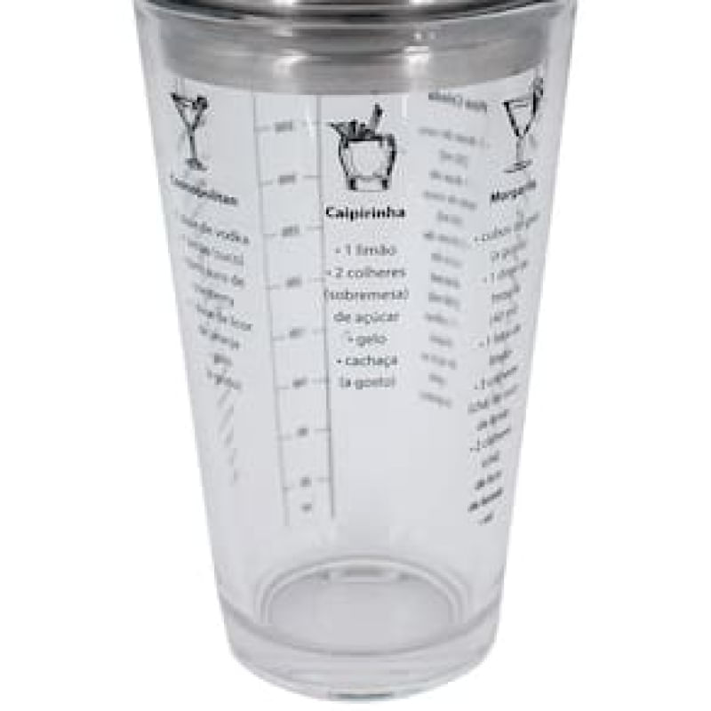 Coqueteleira Dynasty Open Bar Inox - 450 ml