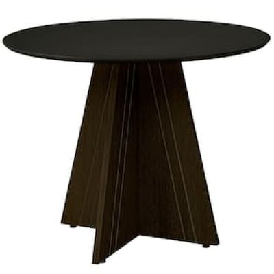 Mesa de Jantar Dobuê Turim com 4 Cadeiras com Revestimento em Tecido Linho Marrom