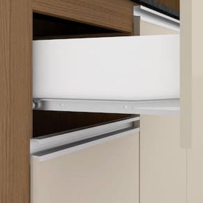 Cozinha Compacta Poliman Alice com 6 Portas, 1 Gaveta e 2 Prateleiras - 160cm de largura Bege