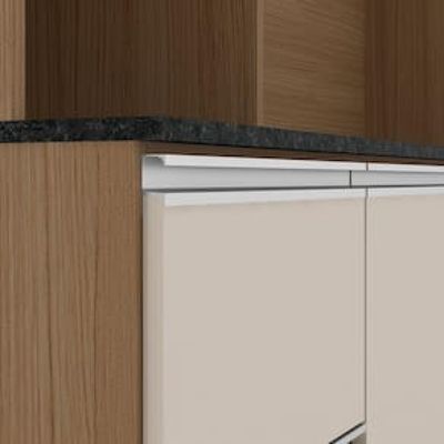 Cozinha Compacta Poliman Alice com 6 Portas, 1 Gaveta e 2 Prateleiras - 160cm de largura Bege