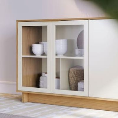 Buffet Colibri Vitória com 4 Portas e 4 Prateleiras Off White