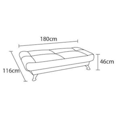 Sofá-cama Matrix Leone em Tecido Veludo Plush 180cm de Largura Azul Marinho