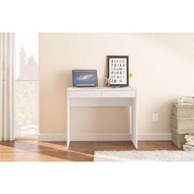 Mesa de Escritório Politorno Tijuca com 2 Gavetas Branco