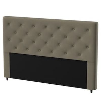Cabeceira para Cama King Size Probel Hapton em Tecido Suede Bege