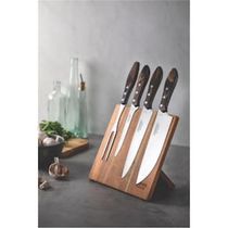 Conjunto para Churrasco Tramontina em Aço Inox e Madeira Polywood Castanho  5 Peças
