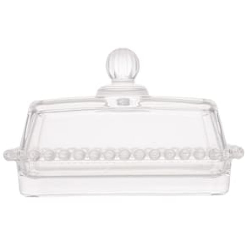 Manteigueira Wolff Pearl em Cristal com Tampa - Transparente