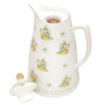 Garrafa Térmica Wolff em Porcelana Lemon Branca - 900ml