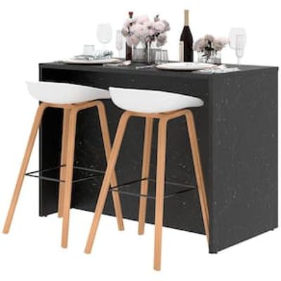 Bancada Bartira Gourmet com 1 Porta, 4 Gavetas e 1 Prateleira - 126cm de largura Preto