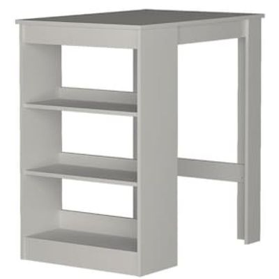 Mesa Nova Móbile Slin 2 Lugares com Prateleira Branco