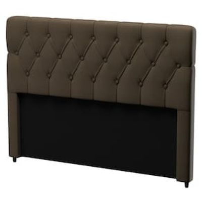 Cabeceira para Cama King Size Probel Califórnia em Tecido Suede Marrom