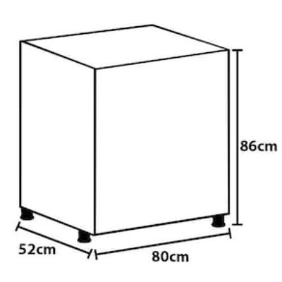 Balcão Nesher Princesa 1 Porta 1 Gaveta  80cm Branco