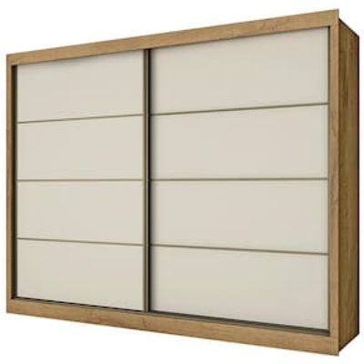 Guarda-Roupa Made Marcs Sevilha Flex com 2 Portas, 6 Gavetas e 10 Prateleiras Bege