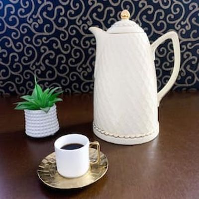 Garrafa Térmica Wolff em Porcelana Renda Creme - 900ml
