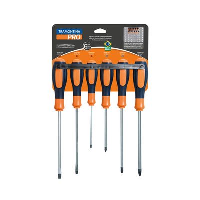 Jogo de Chaves de Fenda Ultragrip Plus 6 Peças Tramontina PRO