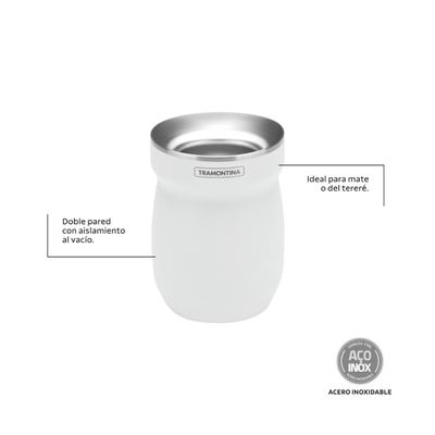 Cuia Térmica Tramontina Branca 240 ml