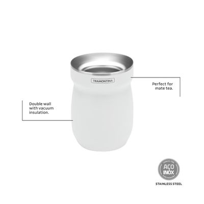 Cuia Térmica Tramontina Branca 240 ml