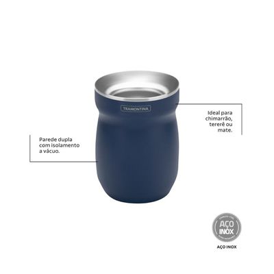 Cuia Térmica Tramontina Azul 240 ml