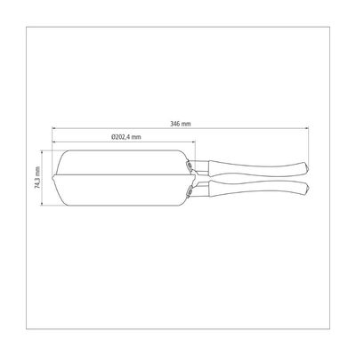 Omeleteira de aluminio com revestimento interno de antiaderente 20cm