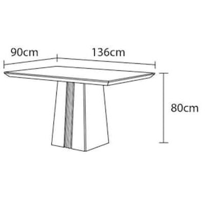 Mesa de Jantar Dobuê Dublin Off White