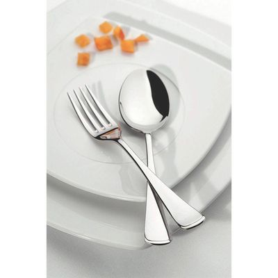 Faqueiro Mônaco Em Aço Inox Com Facas De Mesa Acabamento Alto Brilho Com Detalhes No Cabo