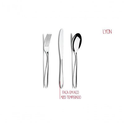 Faca De Mesa Dúzia - Lyon 212 X 3 Mm - Brinox