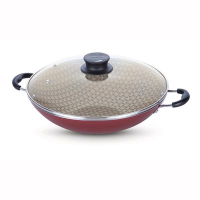 Kit - Faqueiro Premium 3 Peças + 1 Panela Wok 36cm Vermelha - Tramontina