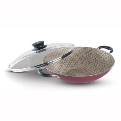 Kit - Faqueiro Premium 3 Peças + 1 Panela Wok 36cm Vermelha - Tramontina