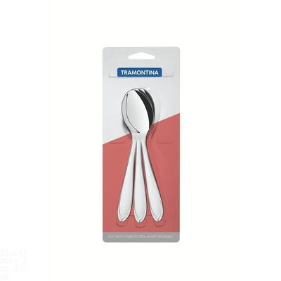 Conjunto De Colheres Para Sobremesa Laguna Tramontina Em Aço Inox 3 Peças Tramontina