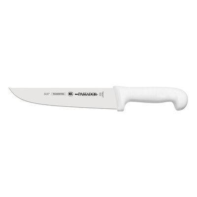 Faca Passador 10" Profissional Com Lâmina Em Aço Inox E Cabo Em Polipropileno Branco