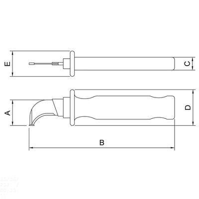 Faca Curva Desencapadora Isolada Iec 60900 - 7'' Tramontina Pro Tramontina